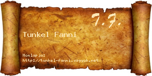 Tunkel Fanni névjegykártya